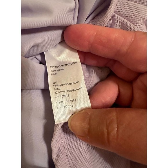 NAKED Wardrobe Ruched Chiffon Mini Skirt in Lavender - Picture 4 of 4